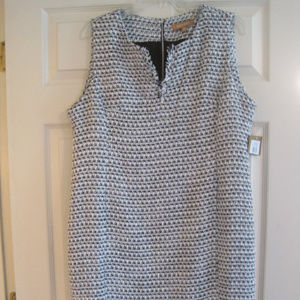 ELLEN TRACY NAVY AND IVORY DRESS